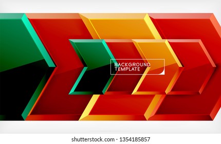 Arrow geometrical abstract background, directional wallpaper concept, vector illustration
