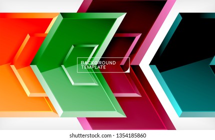 Fondo abstracto geométrico de flecha, concepto de papel tapiz direccional, ilustración vectorial