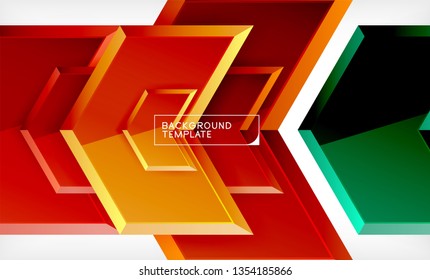 Arrow geometrical abstract background, directional wallpaper concept, vector illustration