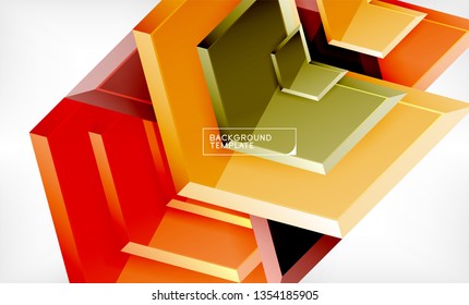 Arrow geometrical abstract background, directional wallpaper concept, vector illustration