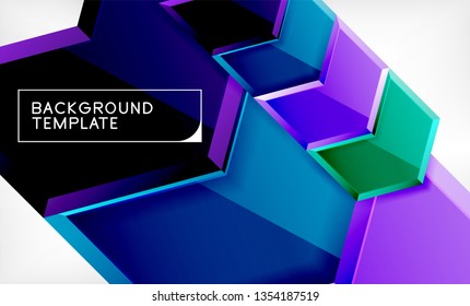Arrow geometrical abstract background, directional wallpaper concept, vector illustration