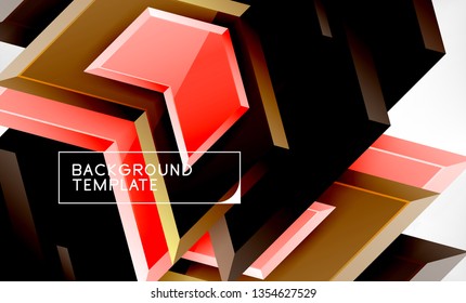 Arrow geometrical abstract background, directional wallpaper concept, vector illustration