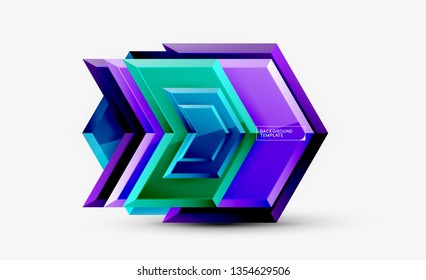 Fondo abstracto geométrico de flecha, concepto de papel tapiz direccional, ilustración vectorial
