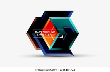 Arrow geometrical abstract background, directional wallpaper concept, vector illustration