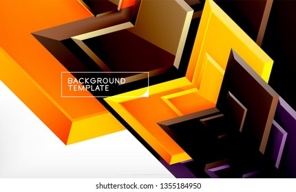 Arrow geometrical abstract background, directional wallpaper concept, vector illustration