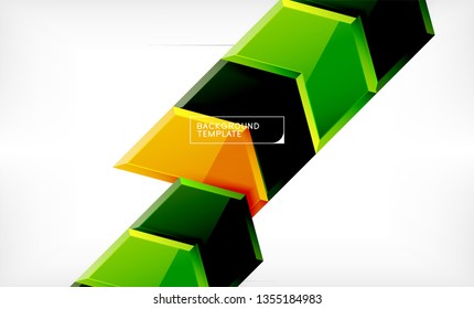 Arrow geometrical abstract background, directional wallpaper concept, vector illustration