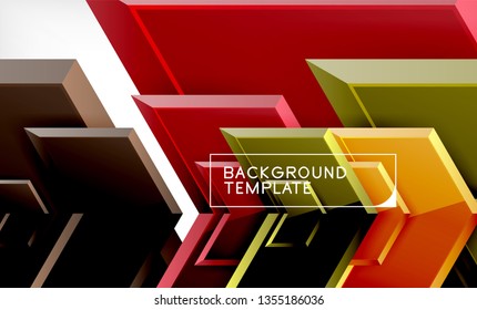 Pfeil-geometrischer abstrakter Hintergrund, richtungsweisender Hintergrund, Vektorgrafik