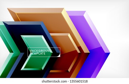 Arrow geometrical abstract background, directional wallpaper concept, vector illustration