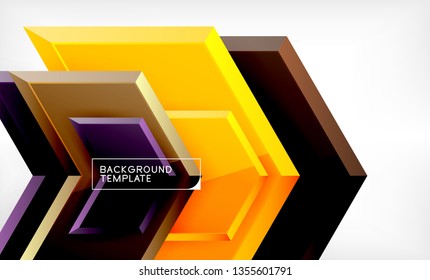 Pfeil-geometrischer abstrakter Hintergrund, richtungsweisender Hintergrund, Vektorgrafik