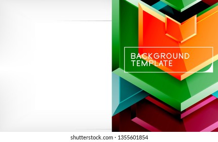 Arrow geometrical abstract background, directional wallpaper concept, vector illustration