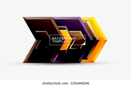 Arrow geometrical abstract background, directional wallpaper concept, vector illustration