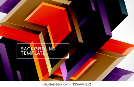 Fondo abstracto geométrico de flecha, concepto de papel tapiz direccional, ilustración vectorial