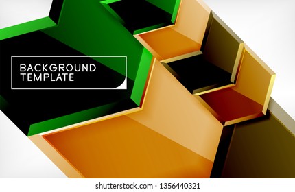 Arrow geometrical abstract background, directional wallpaper concept, vector illustration