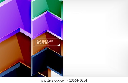 Fondo abstracto geométrico de flecha, concepto de papel tapiz direccional, ilustración vectorial