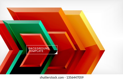 Fondo abstracto geométrico de flecha, concepto de papel tapiz direccional, ilustración vectorial