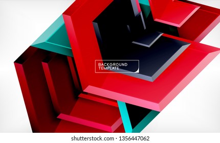 Fondo abstracto geométrico de flecha, concepto de papel tapiz direccional, ilustración vectorial