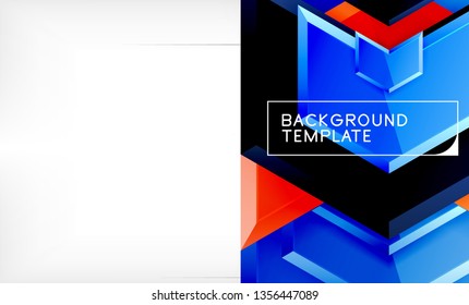 Fondo abstracto geométrico de flecha, concepto de papel tapiz direccional, ilustración vectorial