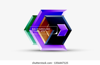 Arrow geometrical abstract background, directional wallpaper concept, vector illustration