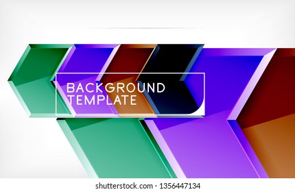 Arrow geometrical abstract background, directional wallpaper concept, vector illustration