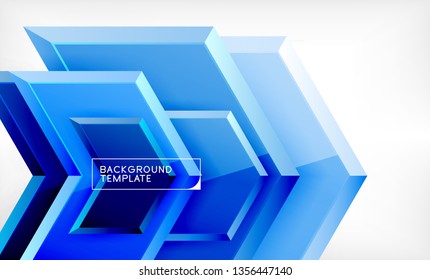 Pfeil-geometrischer abstrakter Hintergrund, richtungsweisender Hintergrund, Vektorgrafik