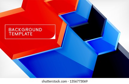 Arrow geometrical abstract background, directional wallpaper concept, vector illustration