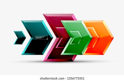 Arrow geometrical abstract background, directional wallpaper concept, vector illustration
