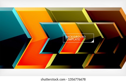 Arrow geometrical abstract background, directional wallpaper concept, vector illustration