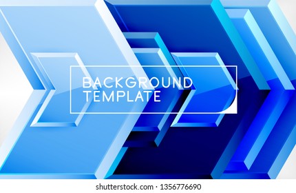 Fondo abstracto geométrico de flecha, concepto de papel tapiz direccional, ilustración vectorial