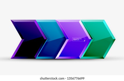 Arrow geometrical abstract background, directional wallpaper concept, vector illustration
