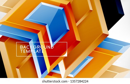 Arrow geometrical abstract background, directional wallpaper concept, vector illustration