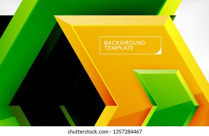 Arrow geometrical abstract background, directional wallpaper concept, vector illustration