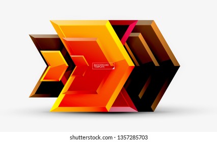 Pfeil-geometrischer abstrakter Hintergrund, richtungsweisender Hintergrund, Vektorgrafik