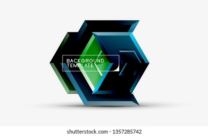 Arrow geometrical abstract background, directional wallpaper concept, vector illustration