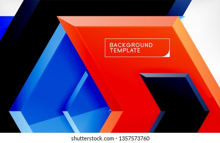 Arrow geometrical abstract background, directional wallpaper concept, vector illustration