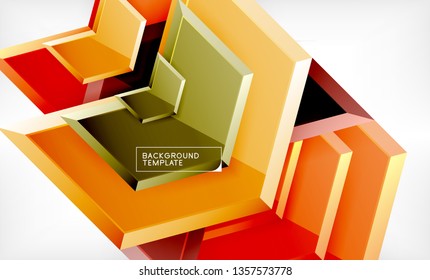 Arrow geometrical abstract background, directional wallpaper concept, vector illustration