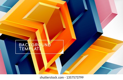 Arrow geometrical abstract background, directional wallpaper concept, vector illustration