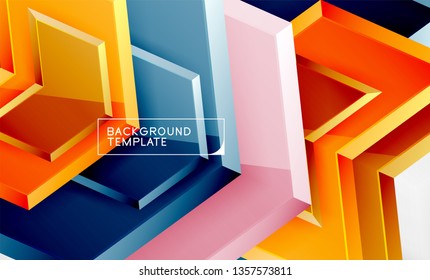 Arrow geometrical abstract background, directional wallpaper concept, vector illustration