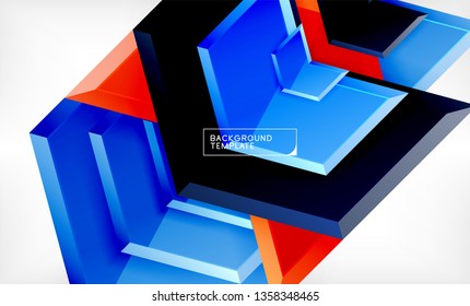 Arrow geometrical abstract background, directional wallpaper concept, vector illustration