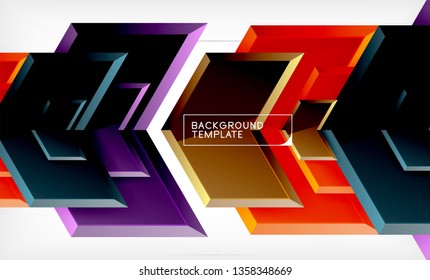 Fondo abstracto geométrico de flecha, concepto de papel tapiz direccional, ilustración vectorial