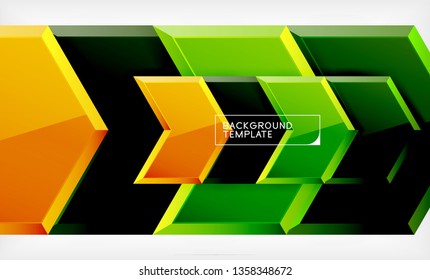 Arrow geometrical abstract background, directional wallpaper concept, vector illustration