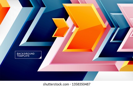 Arrow geometrical abstract background, directional wallpaper concept, vector illustration
