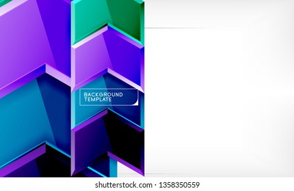 Pfeil-geometrischer abstrakter Hintergrund, richtungsweisender Hintergrund, Vektorgrafik