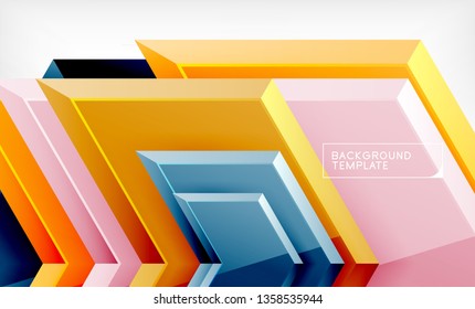 Arrow geometrical abstract background, directional wallpaper concept, vector illustration