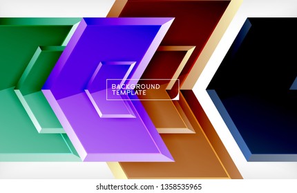 Arrow geometrical abstract background, directional wallpaper concept, vector illustration