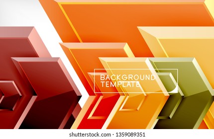 Arrow geometrical abstract background, directional wallpaper concept, vector illustration