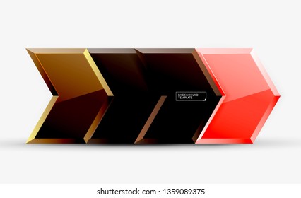 Arrow geometrical abstract background, directional wallpaper concept, vector illustration