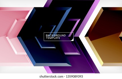 Arrow geometrical abstract background, directional wallpaper concept, vector illustration