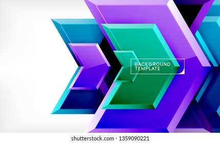 Arrow geometrical abstract background, directional wallpaper concept, vector illustration