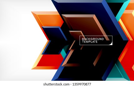 Fundo abstrato geométrico da seta, conceito de papel de parede direcional, ilustração vetorial