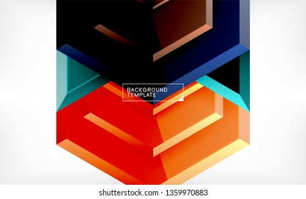 Arrow geometrical abstract background, directional wallpaper concept, vector illustration